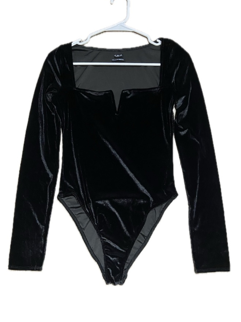 Out From Under Urban Outfitters Black Velvet Long Sleeve Bodysuit M
